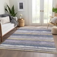 thumbnail image 6 of Addison Rugs Mayfield Premium Machine Washable Transitional Stripes Purple Rectangle Rug, 8' x 10', 6 of 6