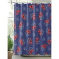 thumbnail image 2 of Fsddascl Navy Blue Coastal Shower Curtain Set - Small 36" x 72" Washable Bathtub Curtain with 12 Hooks, Red Lobster Nautical Ocean Waterproof Fabric Stall Shower Curtains for Bathroom/Bathtub Décor, 2 of 6