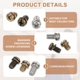 thumbnail image 4 of Uxcell 20Pcs 1/4x10 (1/4-20UNC) Tornillos para Aspas de Ventilador de Techo, Cobre, 4 of 6
