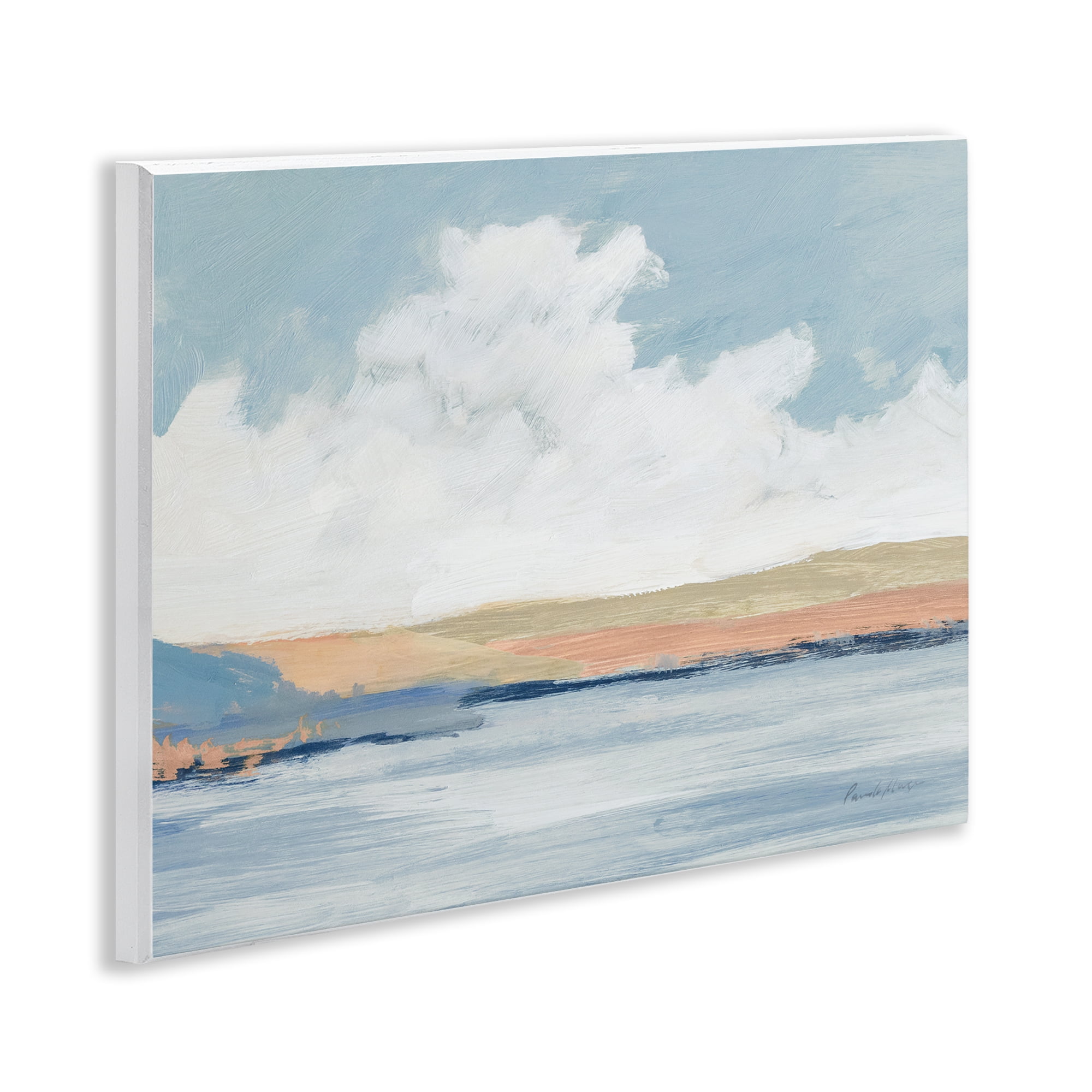 Stupell Industries Pastel River Landscape Landscape & Nature Painting Unframed Art Print Wall Art, 14 x 11