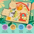 thumbnail image 3 of TOOKYLAND Wooden Busy Board - Activity Board, Preschool Learning Sensory Toy for Kids 3 Years Old +, 3 of 9
