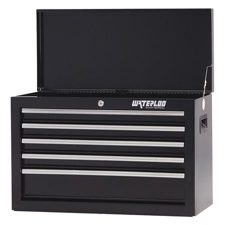 - WATERLOO SCH-265BK-B Top Chest,26x12x17-1/2,5 Drawers,Black