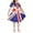 British Flag Bow, variant on Renewold Skin Friendly Crewneck Sundress British Flag Bow Knee Length High Waistline Dress Kids Clothing Casual Outside Dress for Girls 9-10 Years Old