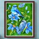 thumbnail image 1 of Cuadros Decorativos Kit de pintura por números DIY Bluebird Oil Art Picture Craft decoración de la pared del hogar Wdftyju de costura negro 4 estilos, 1 of 1