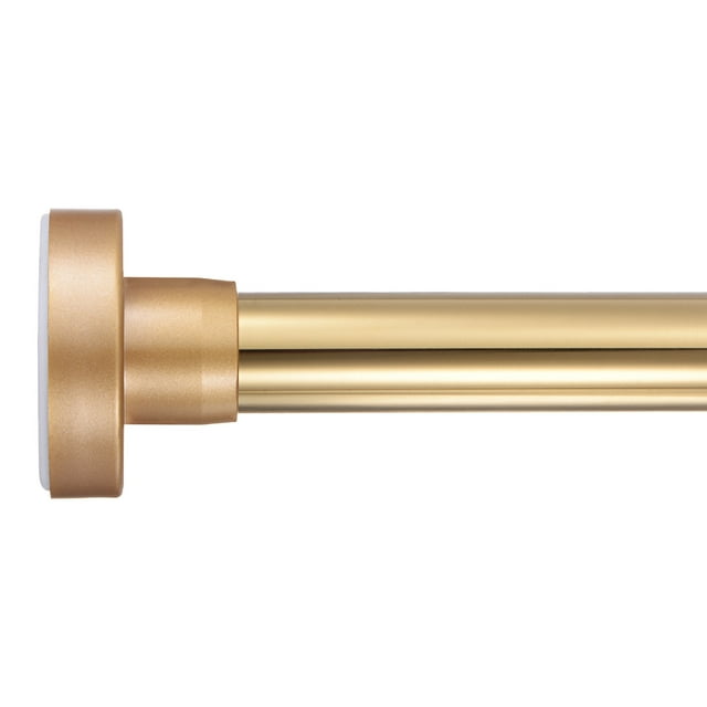 Unique Bargains Gold Curtain Rods for Window 2.3-4ft, Adjustable Drapery Rods, Telescoping Window Curtains Rod