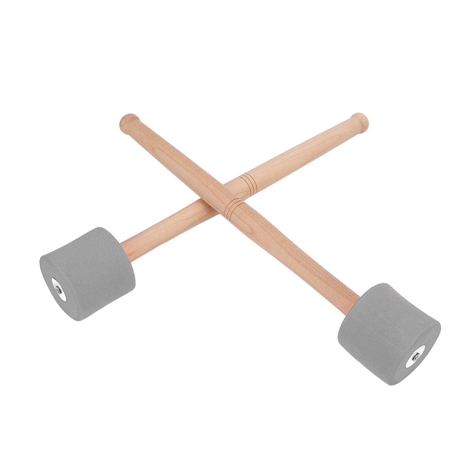 2PCS Bass Foam Drum Mallet Oak Handle EVA Foam Head Anti Slip Percussion Instrument Accessories