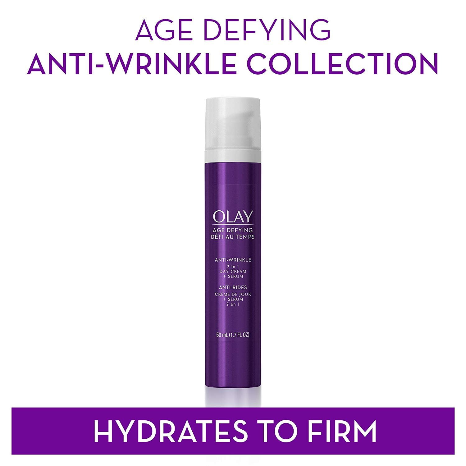 Olay Age Defying Anti-Wrinkle 2-in-1 Day Cream + Face Serum, 1.7 fl oz