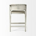 thumbnail image 4 of Mercana Tabitha 26.75" Cream Fabric/Rattan Seat Beige Wood Counter Stool, 4 of 7