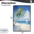 thumbnail image 4 of Stupell Industries Tropical White Clouds & Sails Black Framed Giclee Art, 16 x 24, by Petals Prints Design, 4 of 8