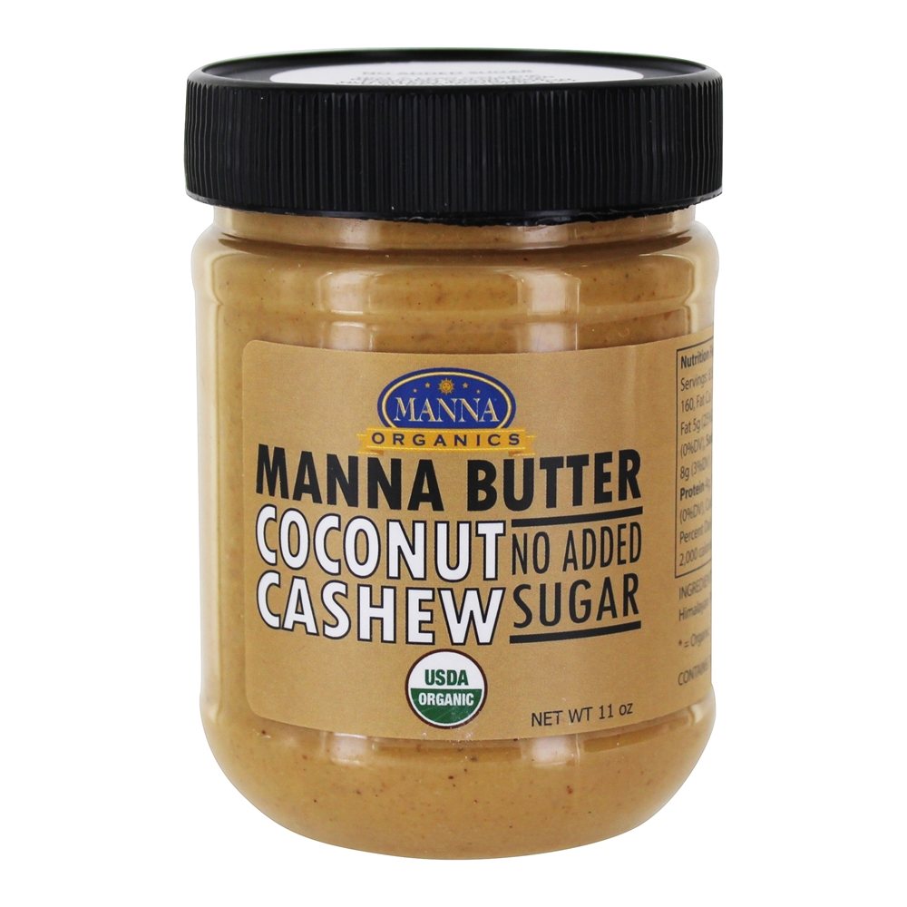 Manna Organics Manna Butter Coconut Cashew No Added Sugar 11 oz