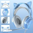 thumbnail image 6 of Wantek Gaming Headsets, Surround Stereo Gaming Headphones with Noise Cancelling Mic, LED Lights & Soft Memory Earmuffs for PS5/ PS4/ Xbox One/Nintendo Switch/PC Mac Computer Games- Blue, 6 of 8