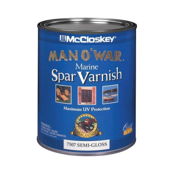 McCloskey Man O' War Semi-Gloss Clear Marine Spar Varnish 1 qt