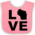 thumbnail image 3 of Inktastic Love Wisconsin Boys or Girls Baby Bib, 3 of 4