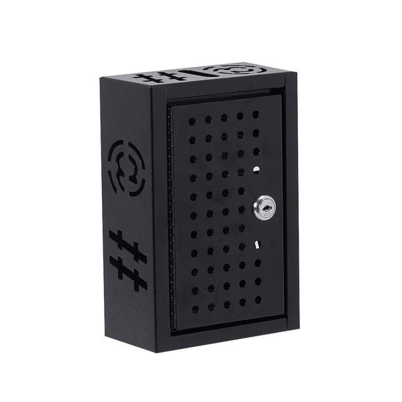 EASY LIFE PRODUCTS  Cell Phone Lock Box, Smart Phone Downtime Box, classroom, gymbox, standard safe with key, 8.25x5.5x2.5 inches (black)