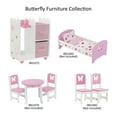 thumbnail image 2 of Emily Rose 18 inch Doll Clothes Storage Closet Open Wardrobe 18" Doll Furniture - Butterfly | Includes 5 Doll Clothes Hangers | Perfect for Storage of 18" Doll Clothes or Small Pet Clothes, 2 of 9