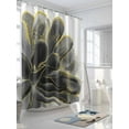 thumbnail image 3 of Fsddascl Black Grey Shower Curtain Set - 48" x 72" Washable Bathtub Curtain with 12 Hooks, Vintage Gold Ink Floral Chinese Painting Waterproof Fabric Stall Shower Curtains for Bathroom/Bathtub Décor, 3 of 6