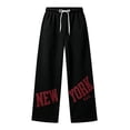 thumbnail image 4 of FYDUU Boys Baggy Sweatpants Straight Leg Joggers Drawstring Elastic Waist Open Bottom Athletic Sweatpant Casual Pants Comfort School Wear Versatile Slacks 10-11 Years, 4 of 5