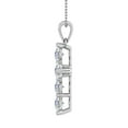thumbnail image 2 of 2 Carat Diamond Cross Pendant Necklace in 14K White Gold (Silver Cable Chain) - IGI Certified, 2 of 4