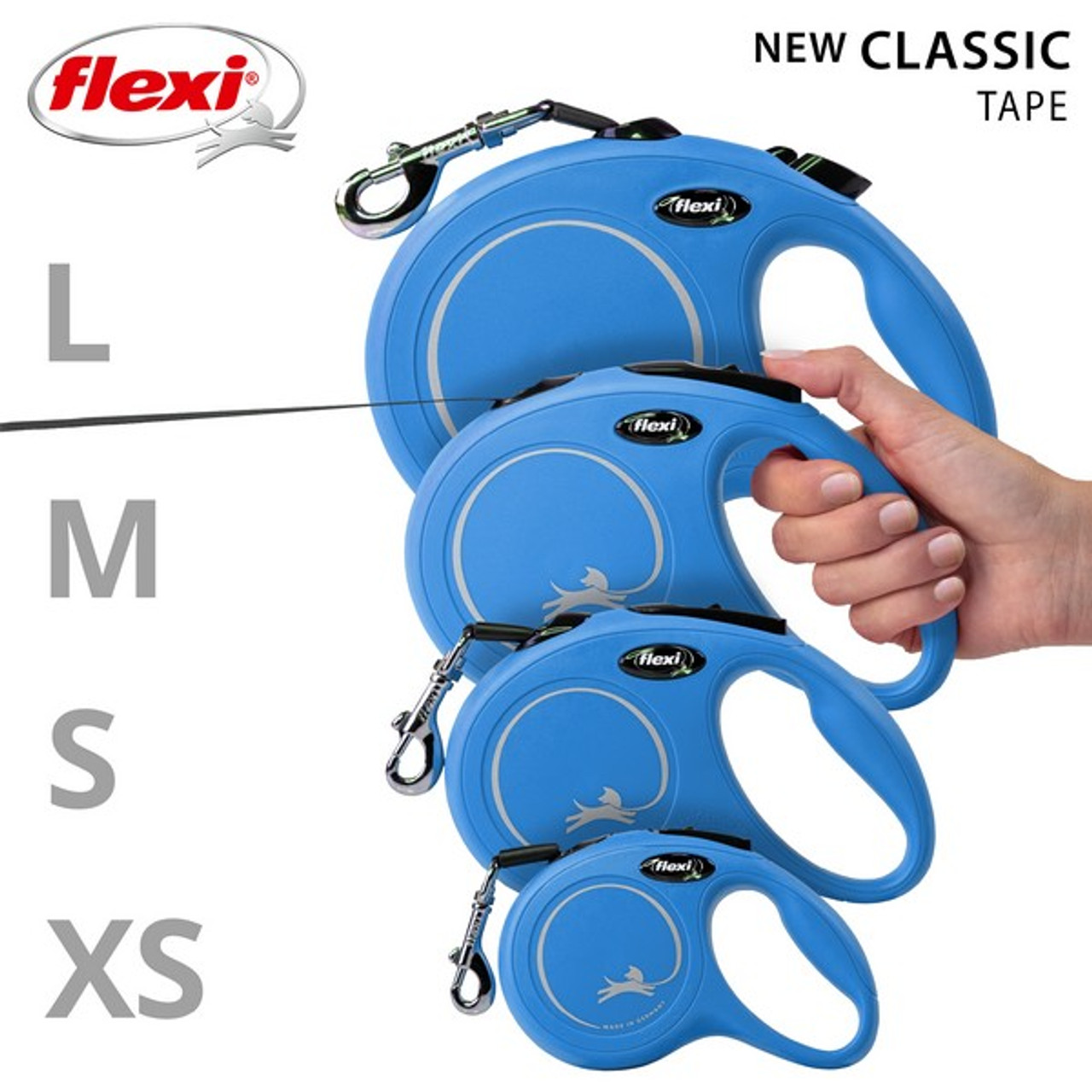 Flexi New Classic L Tape 8m Blue