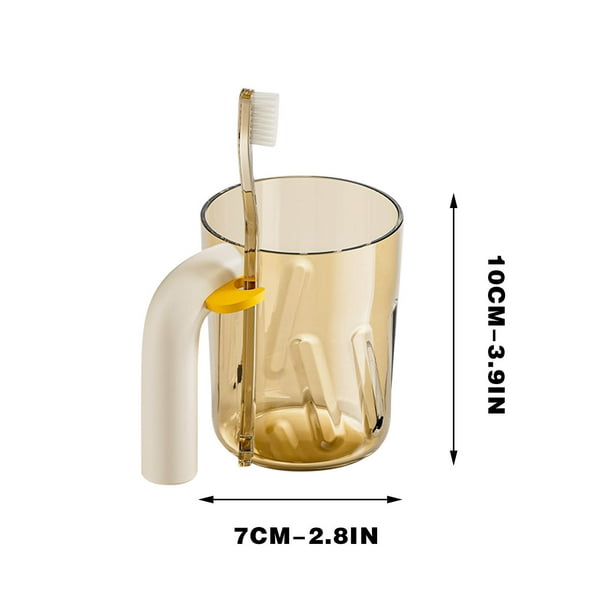 Vaso para enjuague bucal, soporte para cepillo de dientes, vaso para enjuague bucal con ranura de silicona, accesorio dental para baño y uso doméstico.