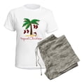 thumbnail image 5 of CafePress - Tropical Christmas Women's Light Pajamas - Women's Short Sleeve Print T-Shirt and Pants Light Cotton Pajama Set, 5 of 7