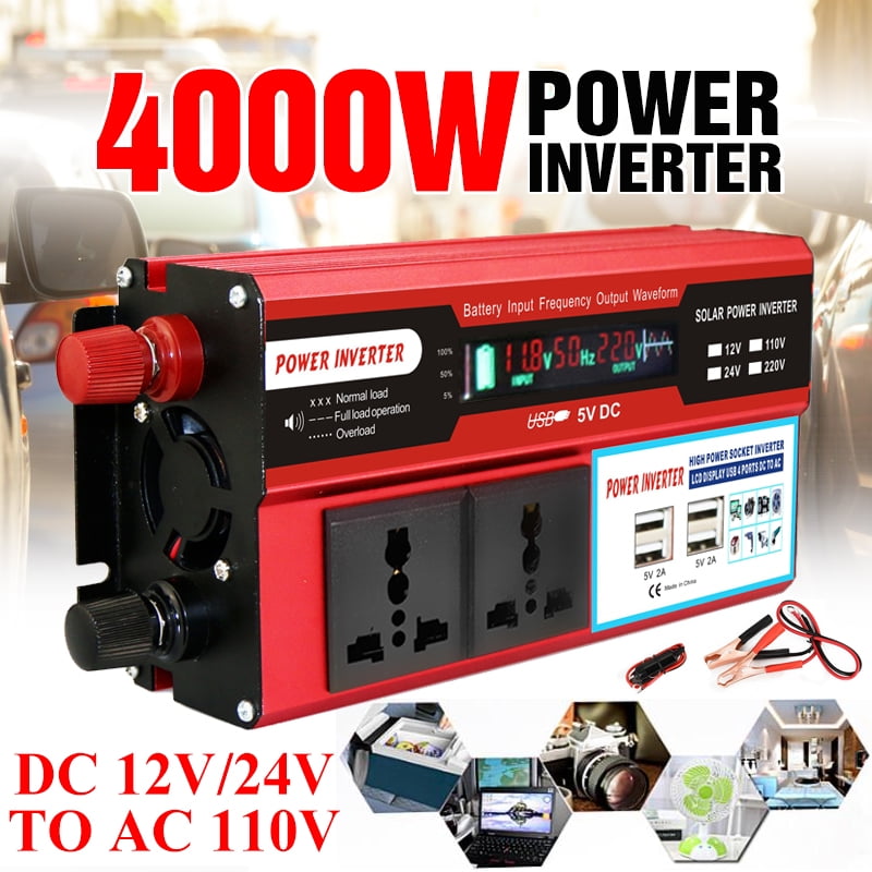 DC12V to AC 220V Solar Power Inverter 3000W/4000W/5000W/6000W Car Sine Converter 