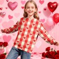 thumbnail image 1 of Sudadera sin capucha para niño, con estampado del Día de San Valentín, de manga larga, informal, deportiva, con capucha, sudadera de manga larga sin capucha, top con inserciones en los hombros, blusa, 1 of 8