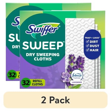 (2 pack) Swiffer Hair Magnet Refills, Lavender Scent, 32 Count