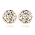 thumbnail image 3 of Temperament Hollow Flower Zircon Ear Studs, 3 of 3