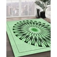 thumbnail image 2 of Ahgly Company Indoor Square Patterned Mint Green Area Rugs, 5' Square, 2 of 6