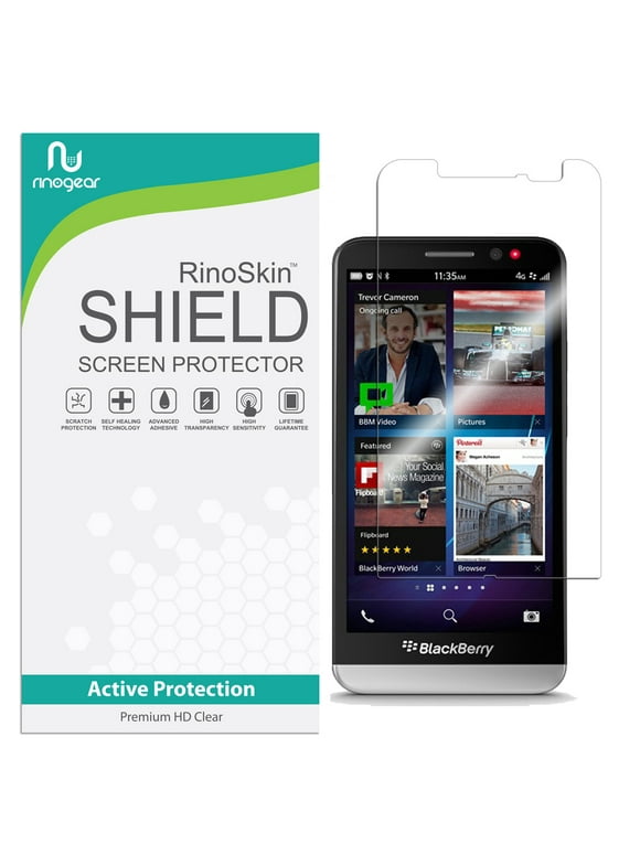 RinoGear BlackBerry Z30 Screen Protector Case Friendly Accessories Flexible Full Coverage Clear TPU Film
