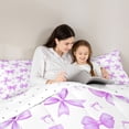 thumbnail image 4 of Feelyou Fashion Princess Bow Bedding Comforter Set 7pcs, Cartoon Bowknot King Bedding Sets, 4 of 8