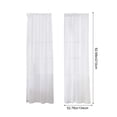 thumbnail image 3 of Horivan Set Of Two Sheer Curtain Panels Rod Pocket Light Filtering Window Drapes For Living Room Bedroom, 3 of 6