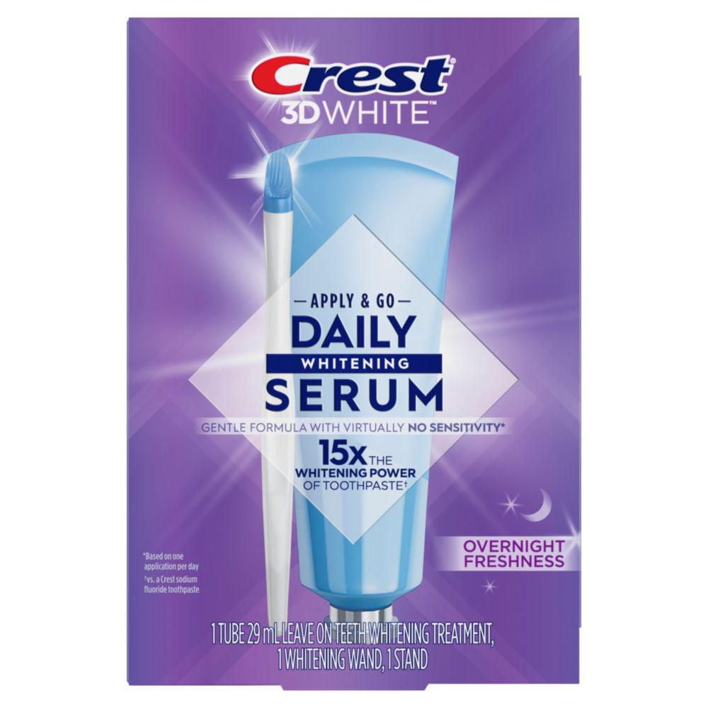 Crest Émulsions Blanchissantes + Fraîcheur de Nuit, Traitement Blanchissant pour les Dents Sans Rinçage
