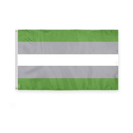 AGAS Greyromantic Pride Flag 3x5 Ft - Polyester - Plated Grommets - Greyromantic Body Flag 3 x 5 Ft Grey-Asexual Banner