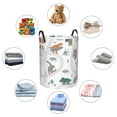 thumbnail image 6 of Bingfone Dino On A Skateboard Surf Waterproof Foldable Laundry Hamper Bucket With Handles For Storage Bin,Clothes Hamper (Medium), 6 of 8