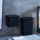 thumbnail image 2 of Small Plastic Trash Can Wall-Hanging Design For Household Organization Black Color Material 25x21.5cm 1Pcs, 2 of 3