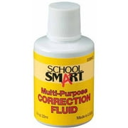 School Smart Non-Toxic Water Based Correction Fluid, 0.74 oz Bottle, Pack of 12