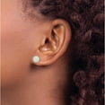 thumbnail image 3 of Sterling Silver 8-8.5mm Button Amazonite Post Earrings Made In China qe6391, 3 of 5