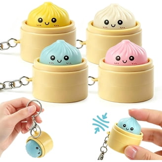 4 Fun Cute Pop-Out Turtle Fidget Keychain Toy - Squeeze to Pop