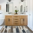 thumbnail image 6 of ReaLife Rugs Machine Washable Area Rug Runner - Living Room Bedroom Bathroom Kitchen Entryway Office - Padded Low Pile Stain Resistant Premium - Modern Geometric - Theo - Beige 2'6" x 8', 6 of 7