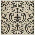 thumbnail image 2 of Safavieh Courtyard Dara Damask Indoor/Outdoor Area Rug, Sand/Black, 7'10" x 7'10" Square, 2 of 9
