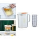 thumbnail image 5 of Jarra de agua resistente al calor para , jarra de agua con tapa , blanco tazas blanco con 3 tazas Soledad Hervidor de agua fría, 5 of 8