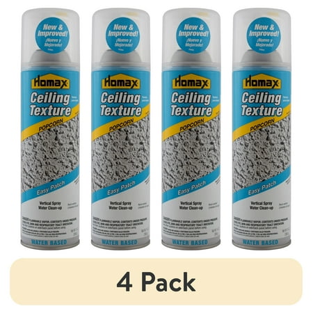 (4 pack) Homax White Easy Patch Aerosol Popcorn Ceiling Texture, 14 ounce