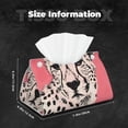 thumbnail image 6 of Lsque Pink Cheetah Art Printed Long Tissue Box Cover Holder, Facial Paper Organizer Dispenser,Triangle with Bottom Belt, PVC Leather Decorative Organizer, 6 of 9