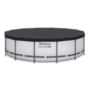 Bestway: Steel Pro MAX 14 x 42 Above Ground Pool Set - 3440 Gallon, Outdoor Family Pool, Corrosion & Puncture Resistant, Includes Filter, Pump, Ladder & Cover