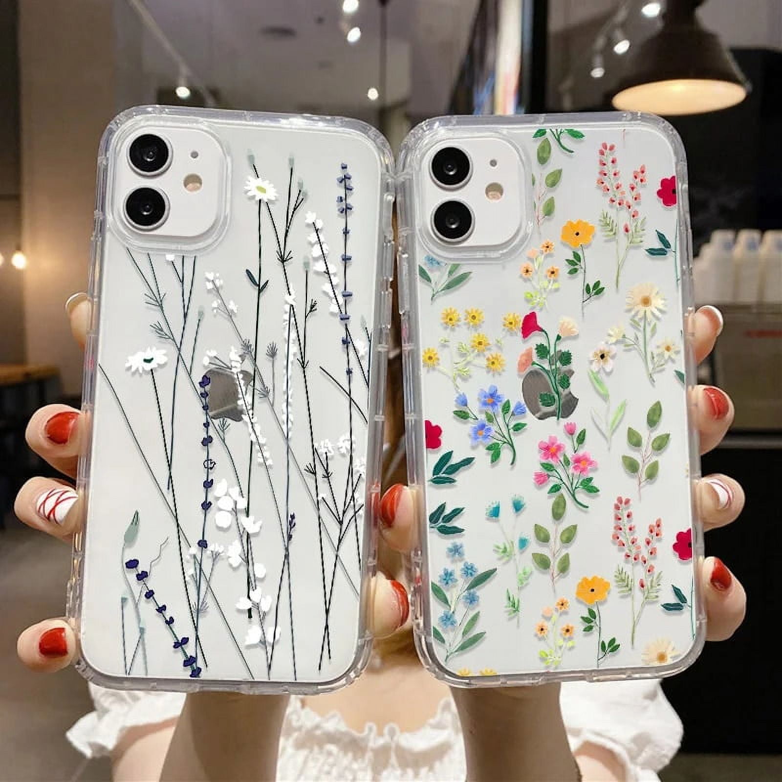 iPhoneケース Apple - Flower Field Phone Case 13 Pro Max Abbery for iPhone 13 Pro Pressed Flower Case, Cute Clear