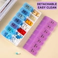 thumbnail image 6 of ARCTICICE 2-Pack Pill Box 7 Day Pill Organizer 2 Times a Day Large Pill Travel Case, 14 Individual Compartmented Pill Box with Braille Printed, 6 of 7