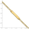 thumbnail image 3 of 14k Yellow Gold Figaro Name Bar Identification Id Bracelet, 3 of 7