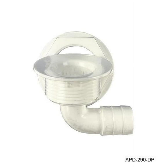 T-H Marine Supplies  90 Degree All Purpose Drain, White